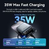  Pin Dự Phòng VENTION FHE 10000mAh 35W (Digital Dislplay, With Type-C Built-in Cable) 