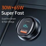  Tẩu Sạc Cho Ô Tô MCDODO CC-567 95W (1*Type-C + 1*USB-A, LED Digital Display) 