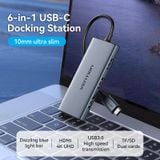  HUB Mở Rộng Kết Nối Đa Năng 6-in-1 VENTION TOO (C to 1*HDMI4K@30Hz + 3*USB 3.0+ 1*SD/TF) 