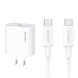  Bộ Sạc Nhanh Kèm Cáp C to C 60W USAMS ZX01 20W (1*Type-C port) 