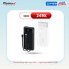 Pin Dự Phòng Kèm Cáp USB-C + Lightning USAMS CD281 10000mAh 22.5W (1*Type-C + 1*USB-A port, Digital LED Display, CCC / 3C Certification) 
