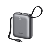  Pin Dự Phòng USAMS CD258 10000mAh 20W (With Built-in Type-C + Lighting cable, Digital Display, 3C Certification) 