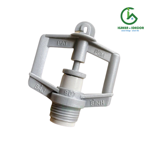 Béc tưới rau bọc INOX BB907-VAN ren ngoài 17 IGreen