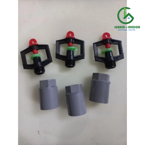 Béc tưới rau có móc tháo rời BB917+ - VAN ren ngoài 17 IGreen