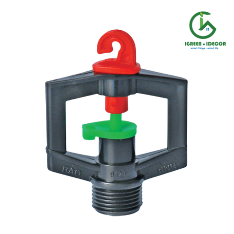 Béc tưới rau có móc tháo rời BB917+ - VAN ren ngoài 17 IGreen