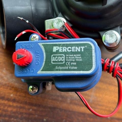Van điện từ tưới tự động ren 60mm 24V AC DC hiệu Percent