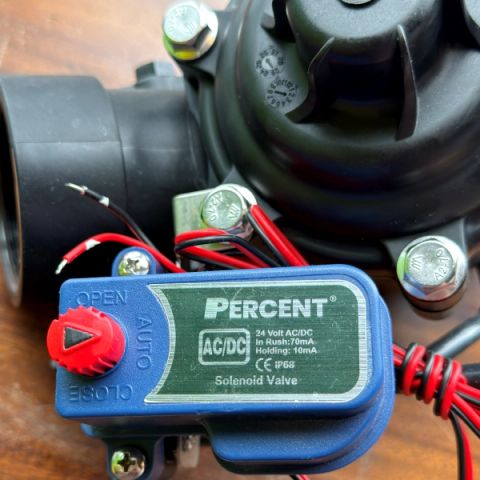 Van điện từ tưới tự động ren 49mm 24V AC DC hiệu Percent