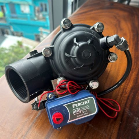 Van điện từ tưới tự động ren 49mm 24V AC DC hiệu Percent
