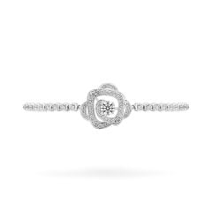 Lắc tay vàng trắng 14K gắn kim cương DOJI AFBB200002F2HA1