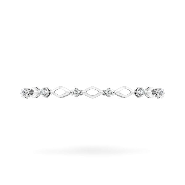 Lắc tay vàng trắng 14K gắn kim cương DOJI AFBB900038F2ML1