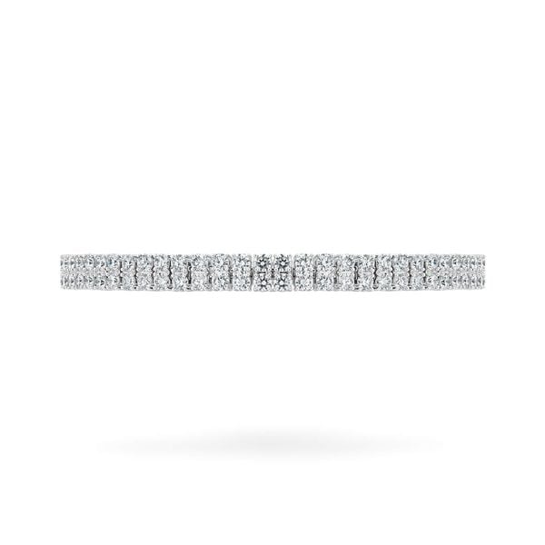 Lắc tay vàng trắng 14K gắn kim cương DOJI AFBB900478F2ML1