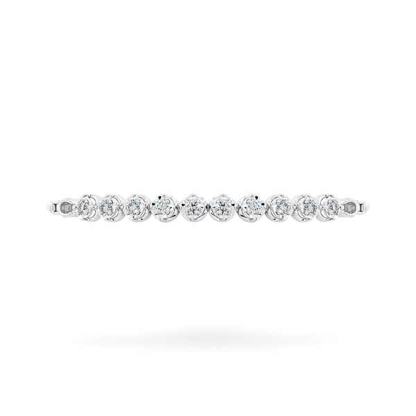 Lắc tay vàng trắng 14K gắn kim cương DOJI AFBB900534F2HM1