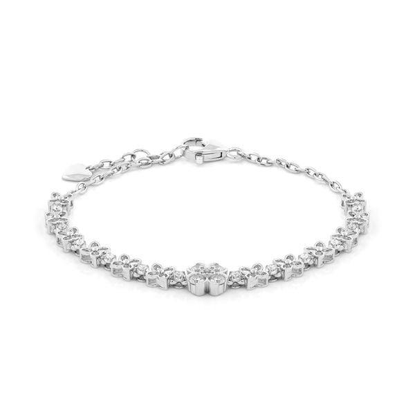 Lắc tay vàng trắng 14K gắn kim cương DOJI AFBB900538F2HM1