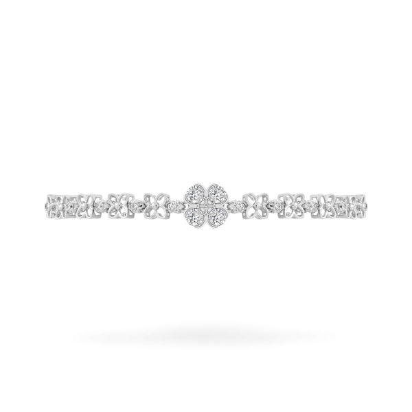 Lắc tay vàng trắng 14K gắn kim cương DOJI AFBB900538F2HM1