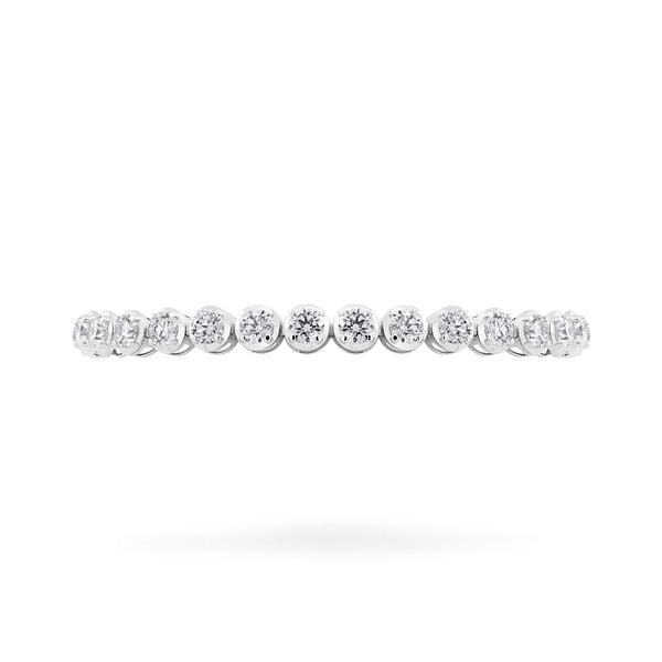 Lắc tay vàng trắng 14K gắn kim cương DOJI AFBB900629F2ML1
