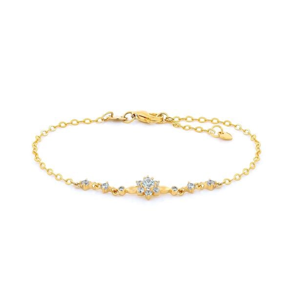 Lắc tay vàng vàng 14K gắn đá CZ DOJI AFBJ000546F1CZ1