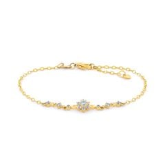 Lắc tay vàng vàng 14K gắn đá CZ DOJI AFBJ000546F1CZ1