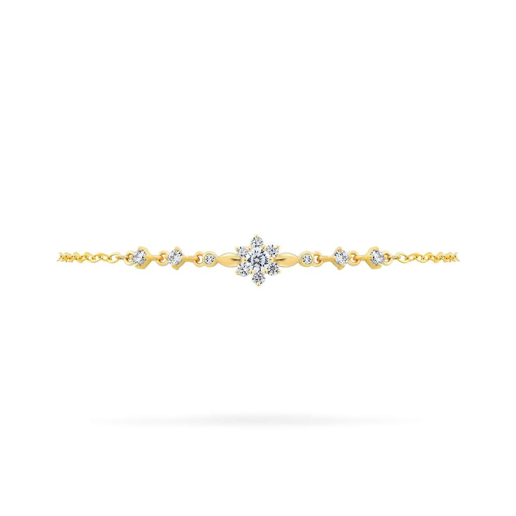 Lắc tay vàng vàng 14K gắn đá CZ DOJI AFBJ000546F1CZ1 