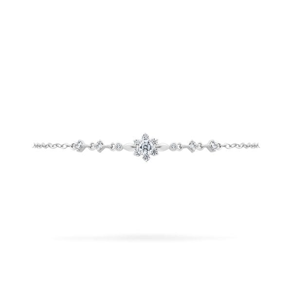 Lắc tay vàng trắng 14K gắn đá CZ DOJI AFBJ000546F2CZ1