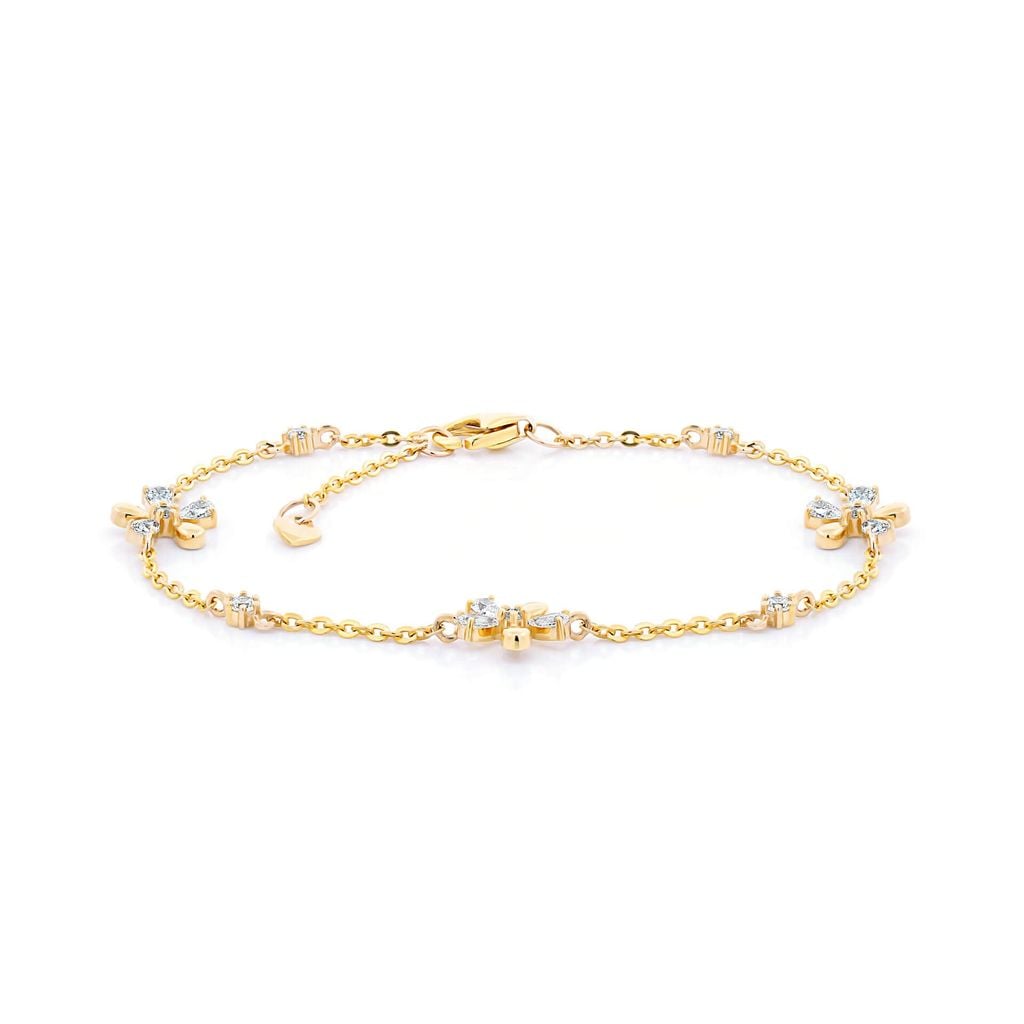 Lắc tay vàng vàng 14K gắn đá CZ DOJI AFBK000787F1CZ1 