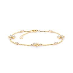 Lắc tay vàng vàng 14K gắn đá CZ DOJI AFBK000787F1CZ1