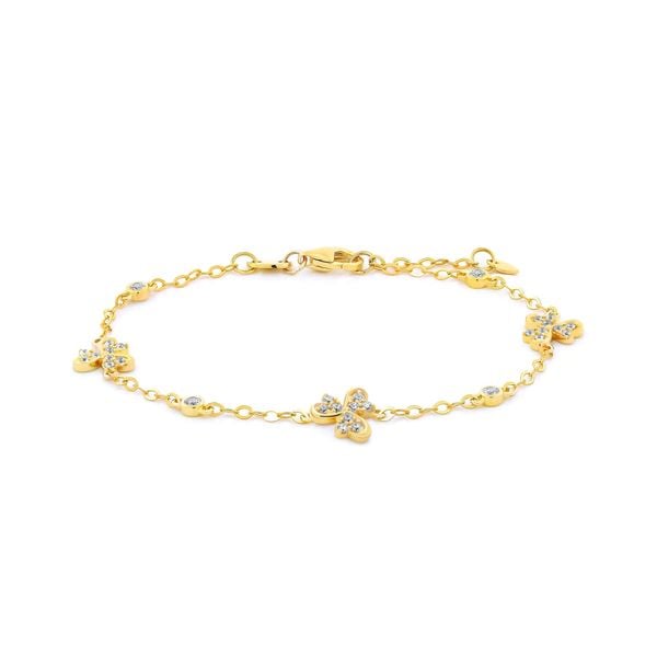 Lắc tay vàng vàng 14K gắn đá CZ DOJI AFBK000788F1CZ1