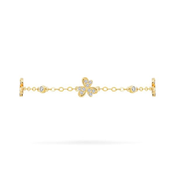 Lắc tay vàng vàng 14K gắn đá CZ DOJI AFBK000788F1CZ1