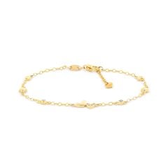 Lắc tay vàng vàng 14K gắn đá CZ DOJI AFBK000791F1CZ1