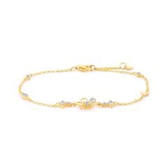 Lắc tay vàng vàng 14K gắn đá CZ DOJI AFBK000793F1CZ1