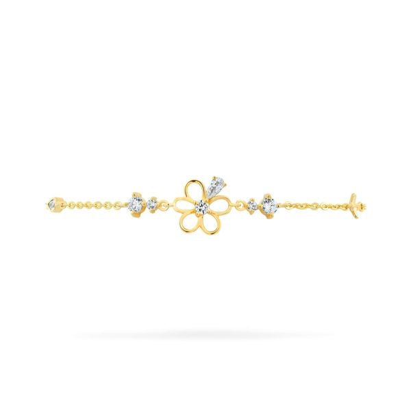 Lắc tay vàng vàng 14K gắn đá CZ DOJI AFBK000793F1CZ1