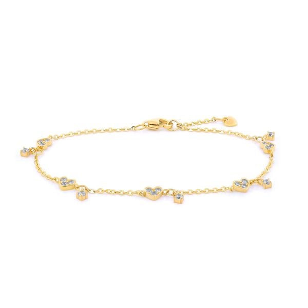 Lắc tay vàng vàng 14K gắn đá CZ DOJI AFBK000794F1CZ1
