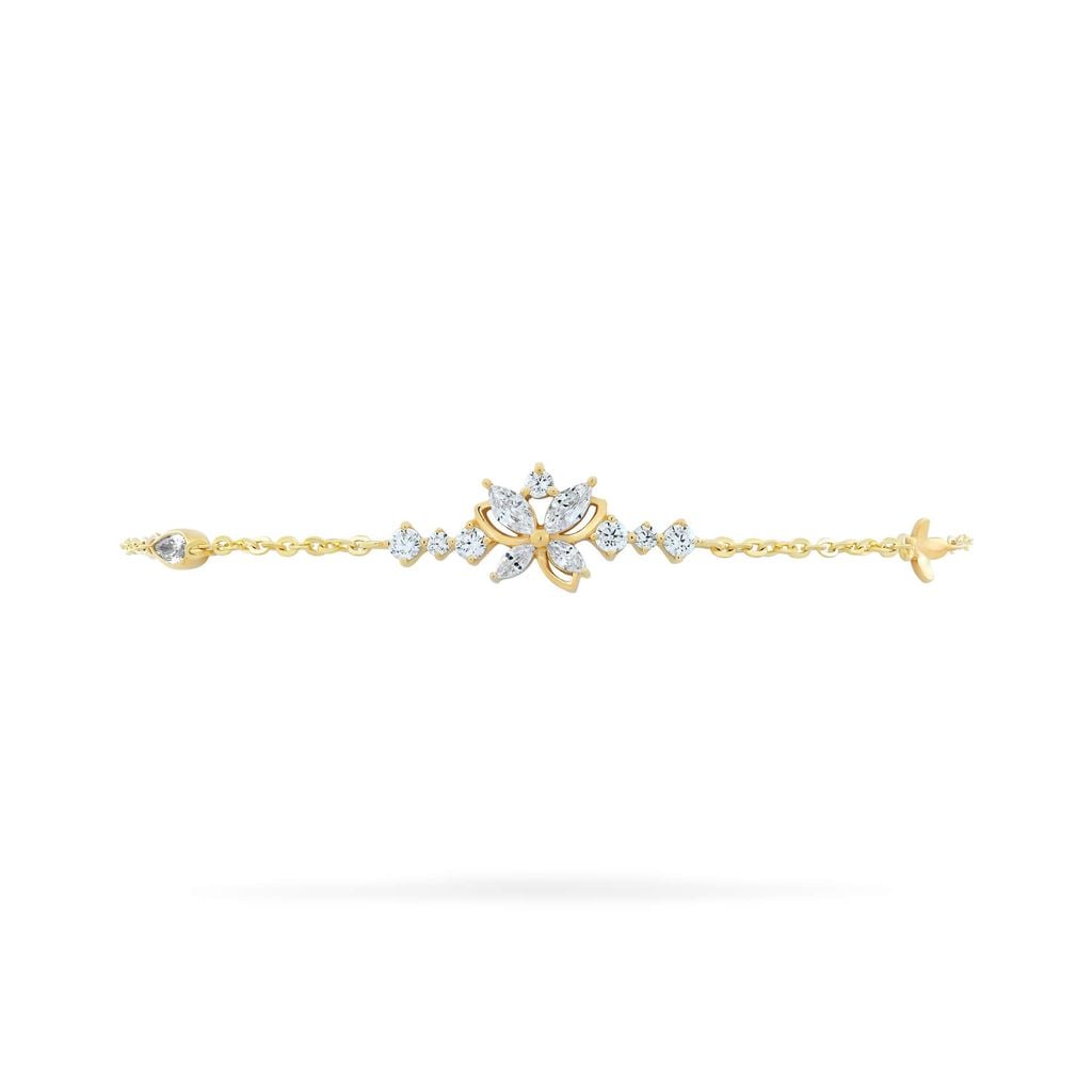 Lắc tay vàng vàng 14K gắn đá CZ DOJI AFBK000795F1CZ1 