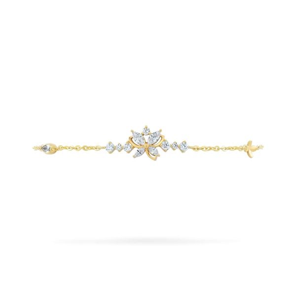 Lắc tay vàng vàng 14K gắn đá CZ DOJI AFBK000795F1CZ1