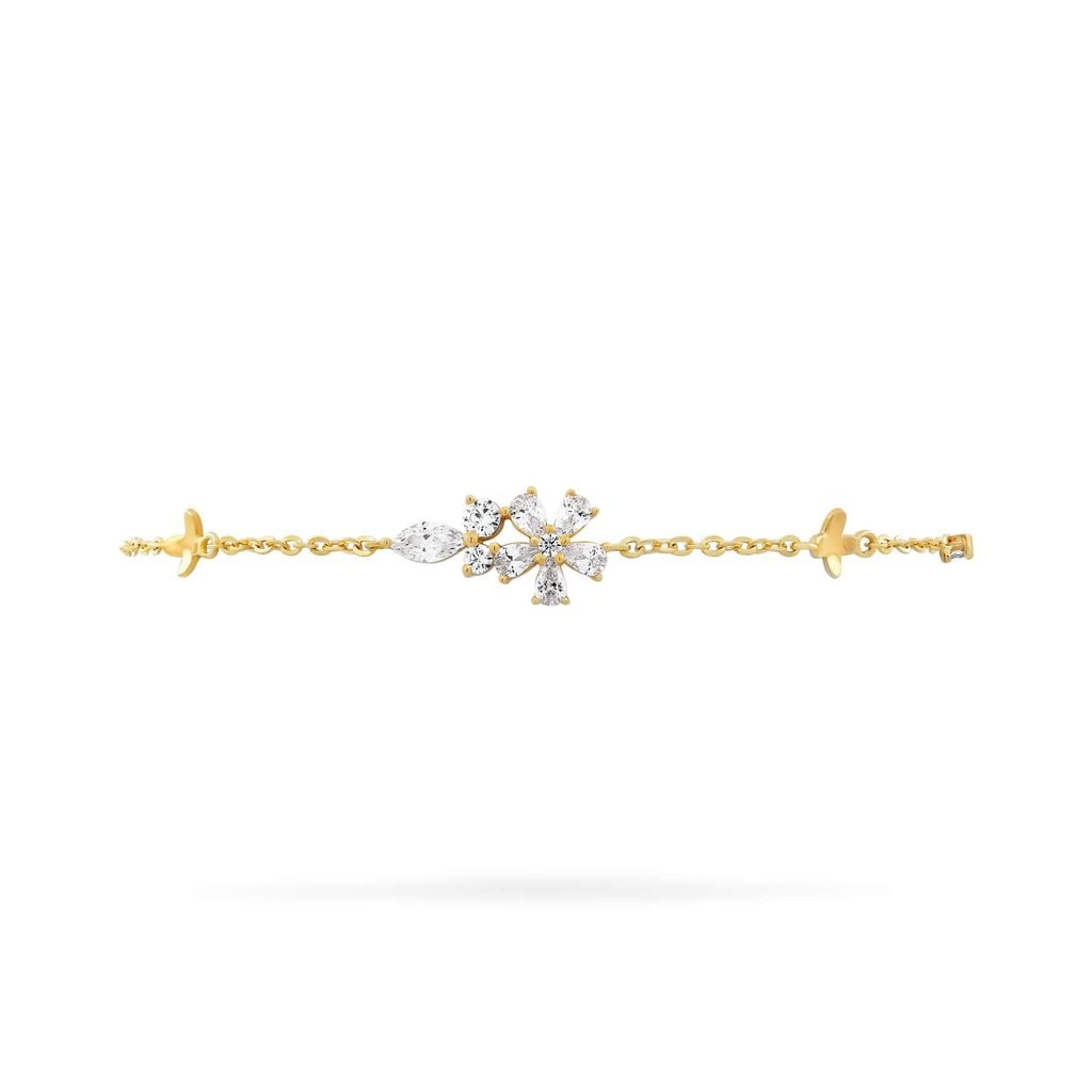 Lắc tay vàng vàng 14K gắn đá CZ DOJI AFBK000799F1CZ1 