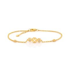 Lắc tay vàng vàng 14K gắn đá CZ DOJI AFBK000804F1CZ1