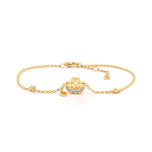 Lắc tay vàng vàng 14K gắn đá CZ DOJI AFBK000805F1CZ1