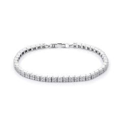 Lắc tay vàng trắng 18K gắn đá CZ DOJI AFBM001126D2CZ1