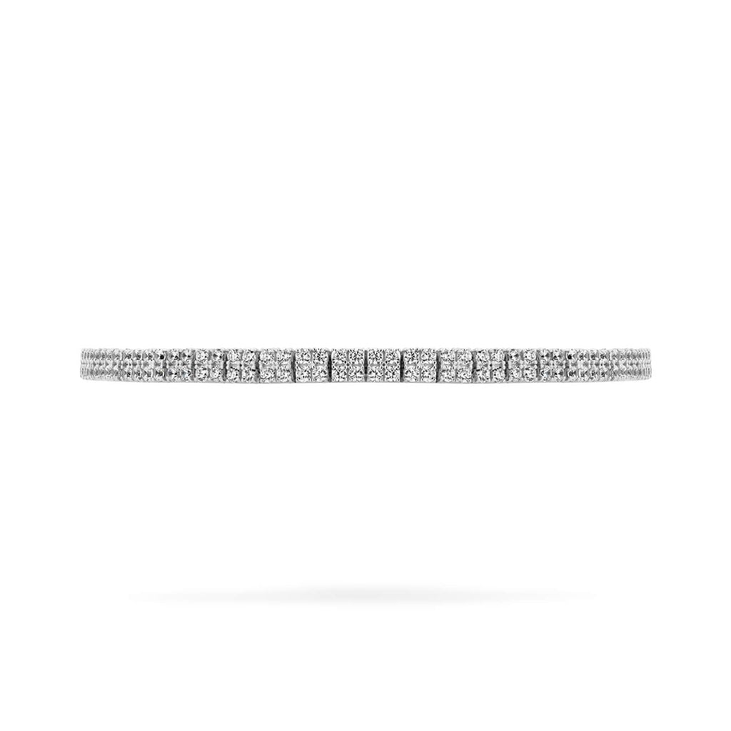 Lắc tay vàng trắng 18K gắn đá CZ DOJI AFBM001126D2CZ1 