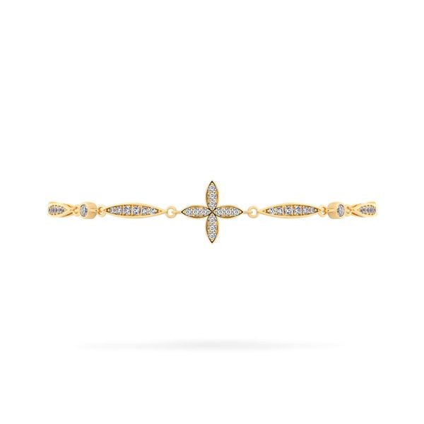 Lắc tay vàng vàng 18K gắn đá CZ DOJI AFBM001128D1CZ1