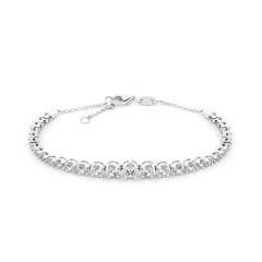 Vòng tay vàng trắng 18K gắn đá CZ DOJI AFBM200137D2CZ1