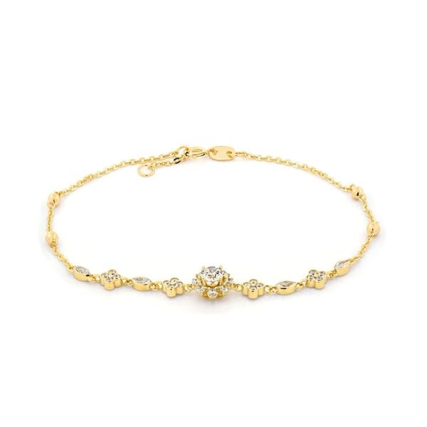 Lắc tay vàng vàng 18K gắn đá CZ DOJI AFBM200542D1CZ1