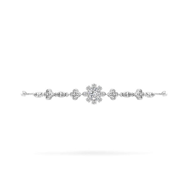 Lắc tay vàng trắng 18K gắn đá CZ DOJI AFBM200542D2CZ1