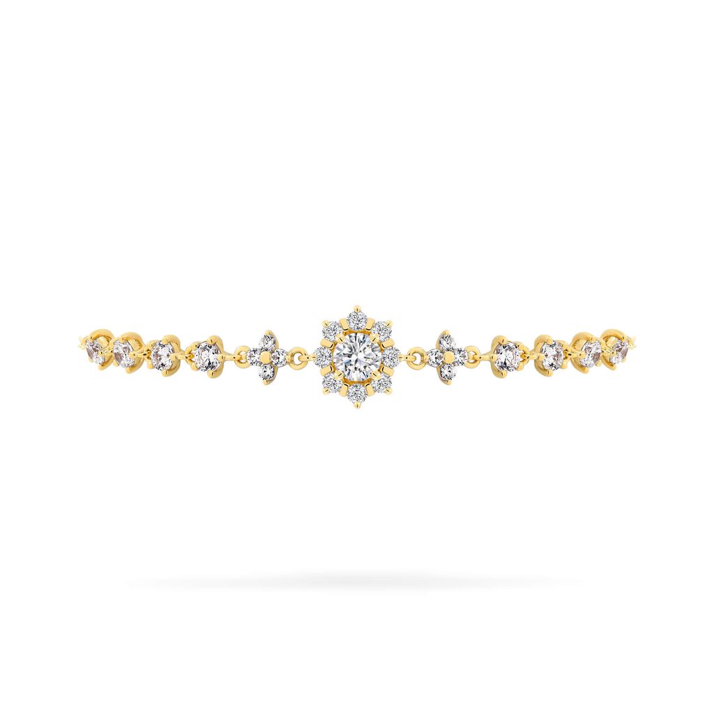 Lắc tay vàng vàng 18K gắn đá CZ DOJI AFBM200544D1CZ1 