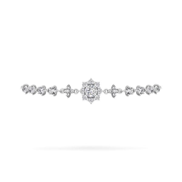 Lắc tay vàng trắng 18K gắn đá CZ DOJI AFBM200544D2CZ1