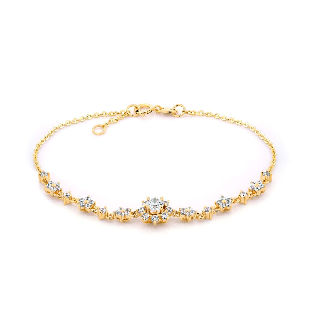 Lắc tay vàng vàng 18K gắn đá CZ DOJI AFBM200545D1CZ1 