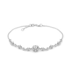 Lắc tay vàng trắng 18K gắn đá CZ DOJI AFBM200545D2CZ1