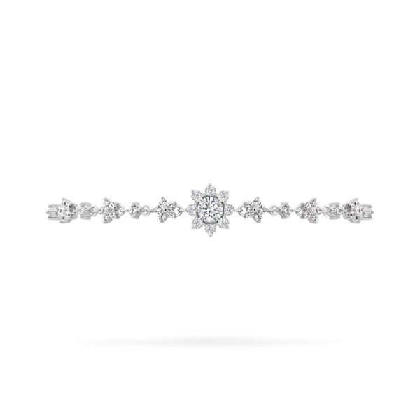 Lắc tay vàng trắng 18K gắn đá CZ DOJI AFBM200545D2CZ1