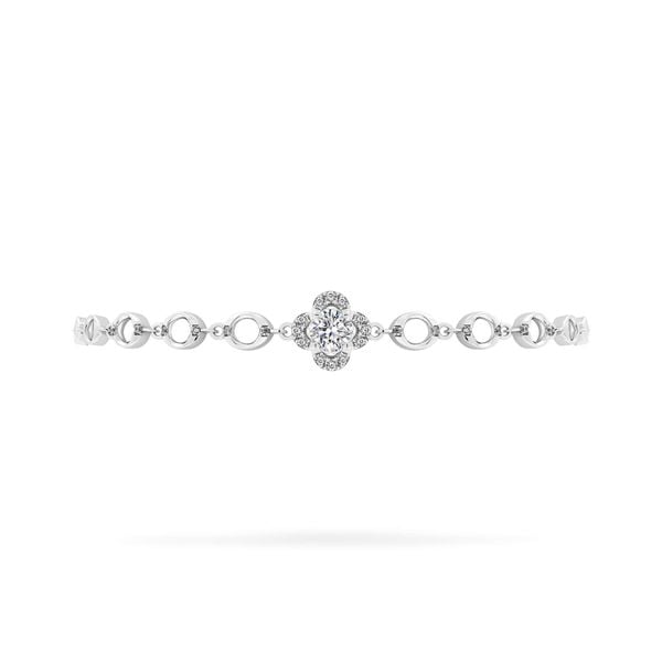 Lắc tay vàng trắng 18K gắn đá CZ DOJI AFBM200548D2CZ1