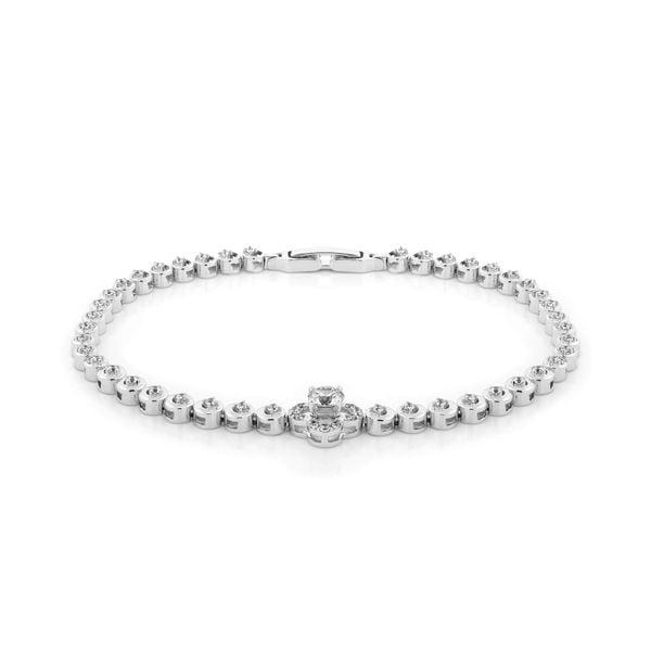 Lắc tay vàng trắng 18K gắn đá CZ DOJI AFBM200550D2CZ1