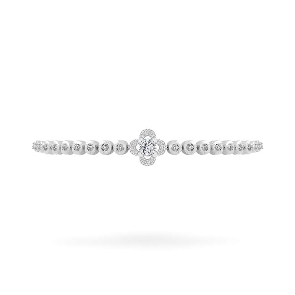 Lắc tay vàng trắng 18K gắn đá CZ DOJI AFBM200550D2CZ1